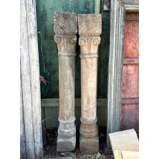 Reclaimed Antique Carved Stone Neoclassical Columns Reclaimed Antique Carved Stone Neoclassical Columns