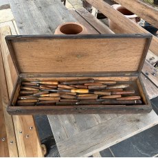 Antique Victorian And Later Large Set Of Chisels Antique Victorian And Later Large Set Of Chisels