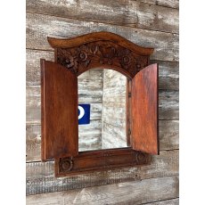 Vintage Hand Carved Hardwood Mirror Vintage Hand Carved Hardwood Mirror