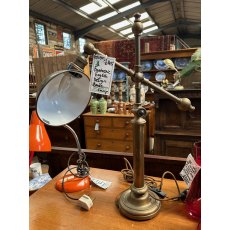 Interesting Vintage Brass Adjustable Lamp Interesting Vintage Brass Adjustable Lamp