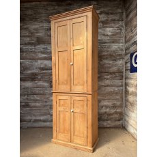 Antique Light Pine Farmhouse Tall Larder Cupboard Antique Light Pine Farmhouse Tall Larder Cupboard