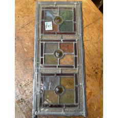 Antique Victorian Leaded Stained Glass Small Panel Antique Victorian Leaded Stained Glass Small Panel