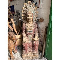 Hand Carved Figure Of A Strapping Native American Chap Hand Carved Figure Of A Strapping Native American Chap