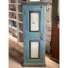 Fabulous Narrow & Tall Rustic Painted Teak Cupboard Fabulous Narrow & Tall Rustic Painted Teak Cupboard