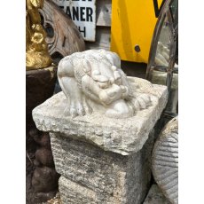Reclaimed Carved Marble Creature Grotesque Pillar Caps Reclaimed Carved Marble Creature Grotesque Pillar Caps