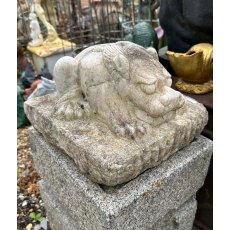 Reclaimed Carved Marble Grotesque Pillar Caps Reclaimed Carved Marble Grotesque Pillar Caps