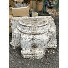 Reclaimed 19th Century Carved Stone Column Base Reclaimed 19th Century Carved Stone Column Base