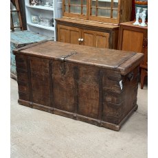 Fabulous Vintage Large Indian Teak Riveted Chest Fabulous Vintage Large Indian Teak Riveted Chest