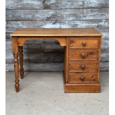 Vintage Waxed Pine Kneehole Desk Vintage Waxed Pine Kneehole Desk