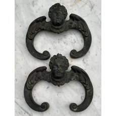 Antique 19th Century Bronze Embellishments "Putti" Form Antique 19th Century Bronze Embellishments "Putti" Form