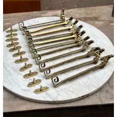 Beautiful Antique Arts & Crafts Brass Tail Window Stay Beautiful Antique Arts & Crafts Brass Tail Window Stay