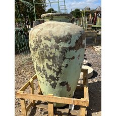 Massive Antique Rustic Painted Clay Pot Massive Antique Rustic Painted Clay Pot