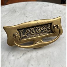 Antique Art Nouveau Brass Letter Plate & Knocker Antique Art Nouveau Brass Letter Plate & Knocker