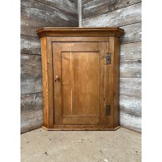 Small Victorian Pine Wall Corner Cupboard Small Victorian Pine Wall Corner Cupboard