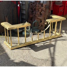 Wonderful Antique Arts & Crafts Large Brass Fender Wonderful Antique Arts & Crafts Large Brass Fender