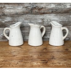 Antique French Heavy Glazed Clay Jugs Antique French Heavy Glazed Clay Jugs