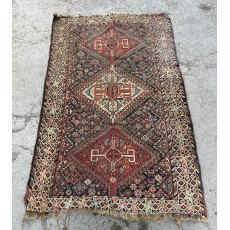 Antique Early 20th Century Wove Wool Rug (2.1m x 1.38) Antique Early 20th Century Wove Wool Rug (2.1m x 1.38)