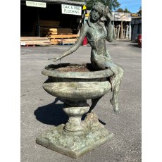 Beautiful Reclaimed Lady With Shell Copper Urn Beautiful Reclaimed Lady With Shell Copper Urn