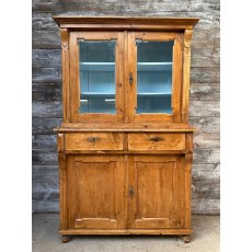 Charming Small Victorian Pine Glazed Cabinet Charming Small Victorian Pine Glazed Cabinet