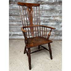 Beautiful Antique Georgian Windsor Armchair Ash & Fruitwood Beautiful Antique Georgian Windsor Armchair Ash & Fruitwood