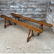 Wonderful 19th Century English Chestnut Farmhouse Bench Wonderful 19th Century English Chestnut Farmhouse Bench