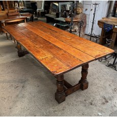 Beautiful Large English Oak Refectory Dining Table c19th Beautiful Large English Oak Refectory Dining Table c19th