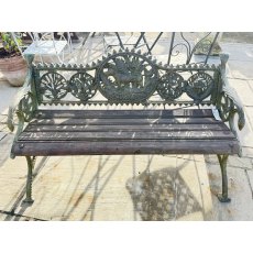 Cast Iron Dog Bench With Wooden Seat - Large Cast Iron Dog Bench With Wooden Seat - Large
