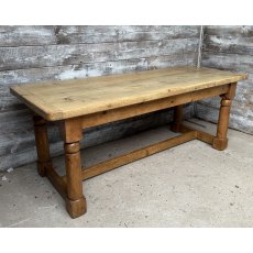 Vintage Early 20th Century Farmhouse Pine Dining Table Vintage Early 20th Century Farmhouse Pine Dining Table