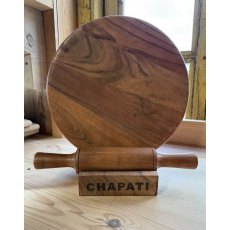 Hardwood Chapati Board with Stand and Rolling Pin Hardwood Chapati Board with Stand and Rolling Pin