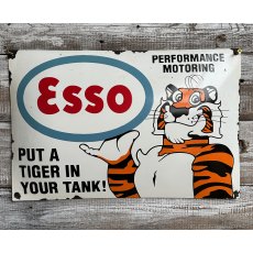Original Esso "Put A Tiger In Your Tank" Enamel Sign Original Esso "Put A Tiger In Your Tank" Enamel Sign