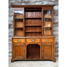 Antique Solid English Oak Glazed Dresser Antique Solid English Oak Glazed Dresser