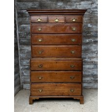 Antique Georgian English Oak Chest On Stand Antique Georgian English Oak Chest On Stand