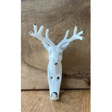 Rustic White Painted Stag Hook Rustic White Painted Stag Hook