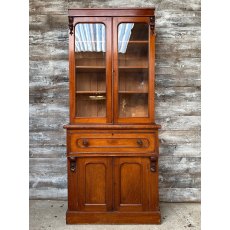 Lovely Antique Mahogany Glazed Cabinet Lovely Antique Mahogany Glazed Cabinet