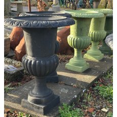 Large Classical Painted Iron Garden Urn Large Classical Painted Iron Garden Urn
