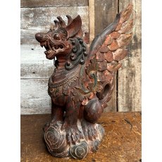 Antique Finely Carved Hardwood Indonesian Dragon Figure Antique Finely Carved Hardwood Indonesian Dragon Figure
