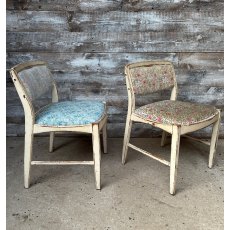 Charming Pair Of Vintage Upholstered Chairs Charming Pair Of Vintage Upholstered Chairs