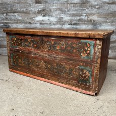 Interesting Early 19th Century Large Painted Chest Interesting Early 19th Century Large Painted Chest