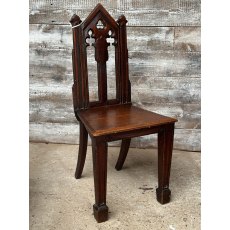 Antique Victorian English Gothic Hall Chair Antique Victorian English Gothic Hall Chair