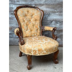 Beautiful Regency Carved & Upholstered Armchair Beautiful Regency Carved & Upholstered Armchair