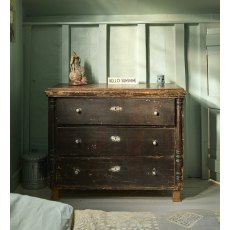 Rustic Antique Large Stained Pine Chest Of Drawers Rustic Antique Large Stained Pine Chest Of Drawers