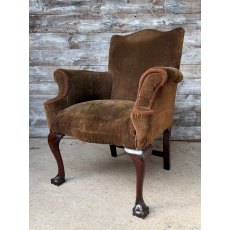 Antique George III Upholstered Armchair Antique George III Upholstered Armchair