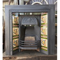 Beautiful Reclaimed Art Nouveau Cast Iron Fireplace Beautiful Reclaimed Art Nouveau Cast Iron Fireplace