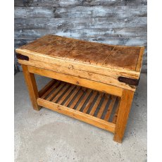 Reclaimed Vintage Kitchen Butchers Block On Stand Reclaimed Vintage Kitchen Butchers Block On Stand