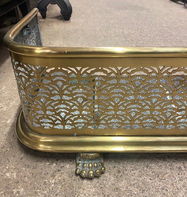 Brass Fireplace fender - Wells Reclamation