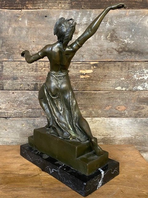 ANTIQUE RARE ART NOUVEAU COPPER LADY STATUE outlet VICTORIAN COLLECTIBLE