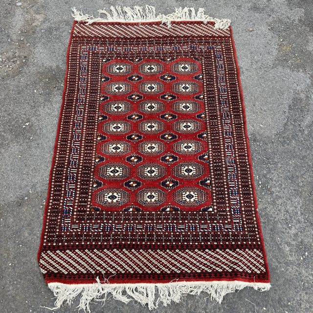 Vintage Afgan Bokhara Style Wool Rug