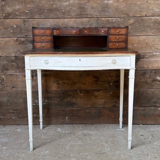 Antique Edwardian Leather Topped Writing Desk