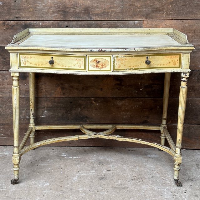 Fantastic Antique Regency Style Serpentine Desk