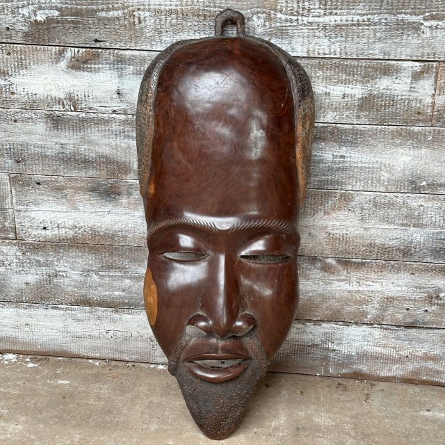 Large Vintage African Hand Carved Tribal Mask